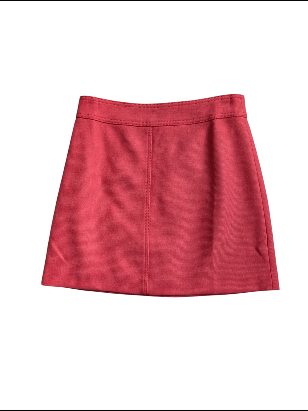 NWT J. Crew Pink A-Line Mini Skirt In Double-Serge Wool, 4P
